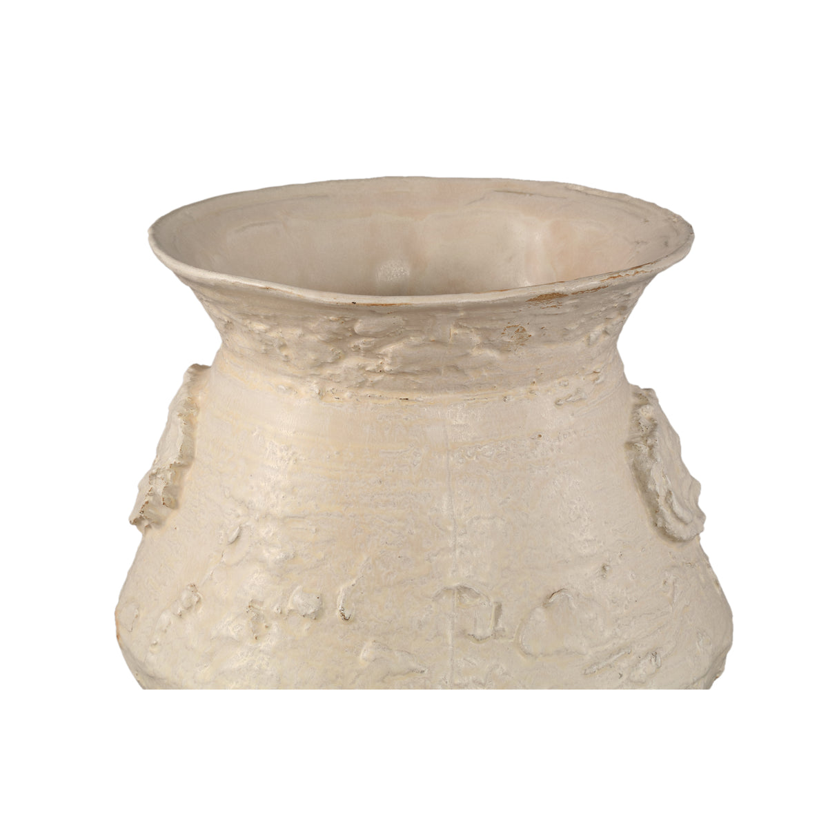 Pot Leandra Beige Rund Keramik Grov Struktur Large PTMD