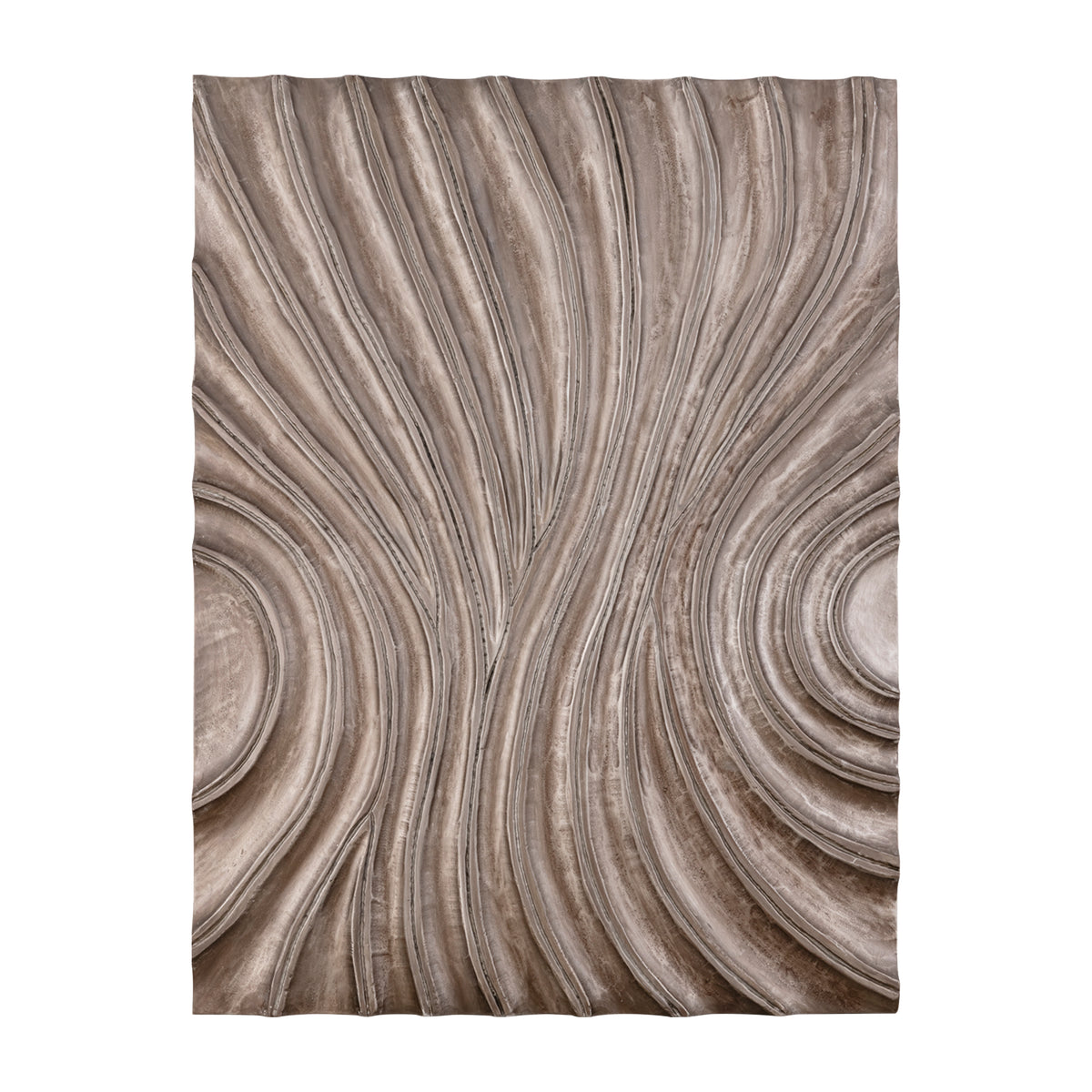 Reddie Wavvy brun glansfuldt vægpanel, mellem, 90 x 120 cm, PTMD