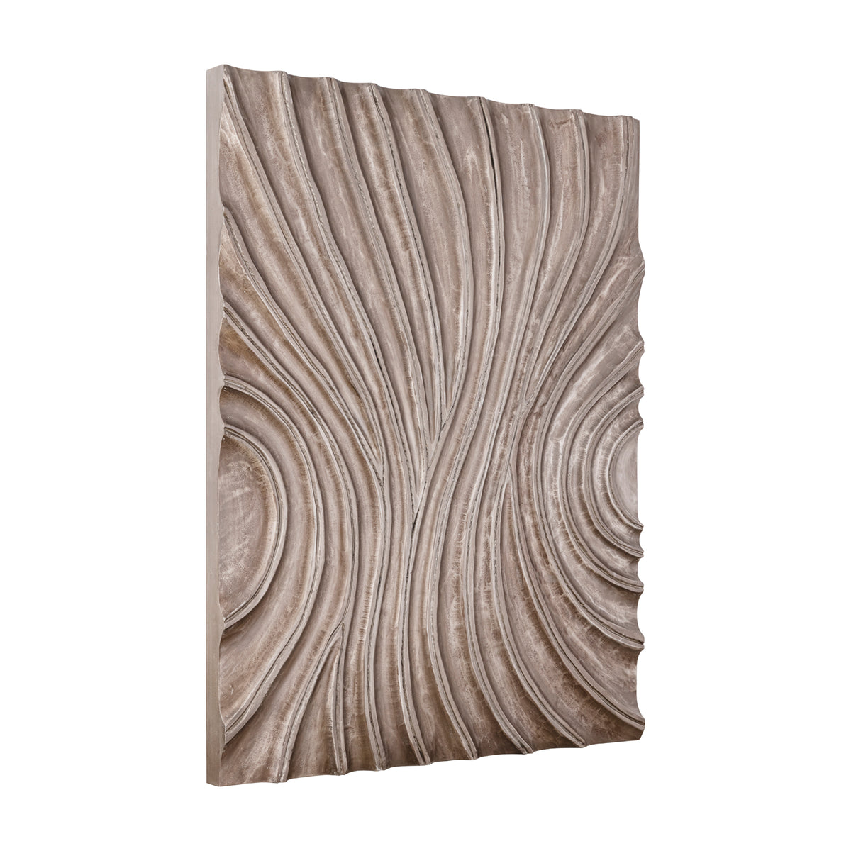 Reddie Wavvy brun glansfuldt vægpanel, mellem, 90 x 120 cm, PTMD