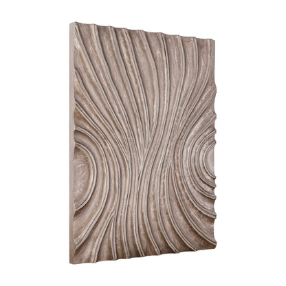 Reddie Wavvy brun glansfuldt vægpanel, mellem, 90 x 120 cm, PTMD