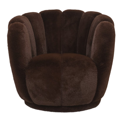 Furia Dark Brown lænestol, pels, PTMD