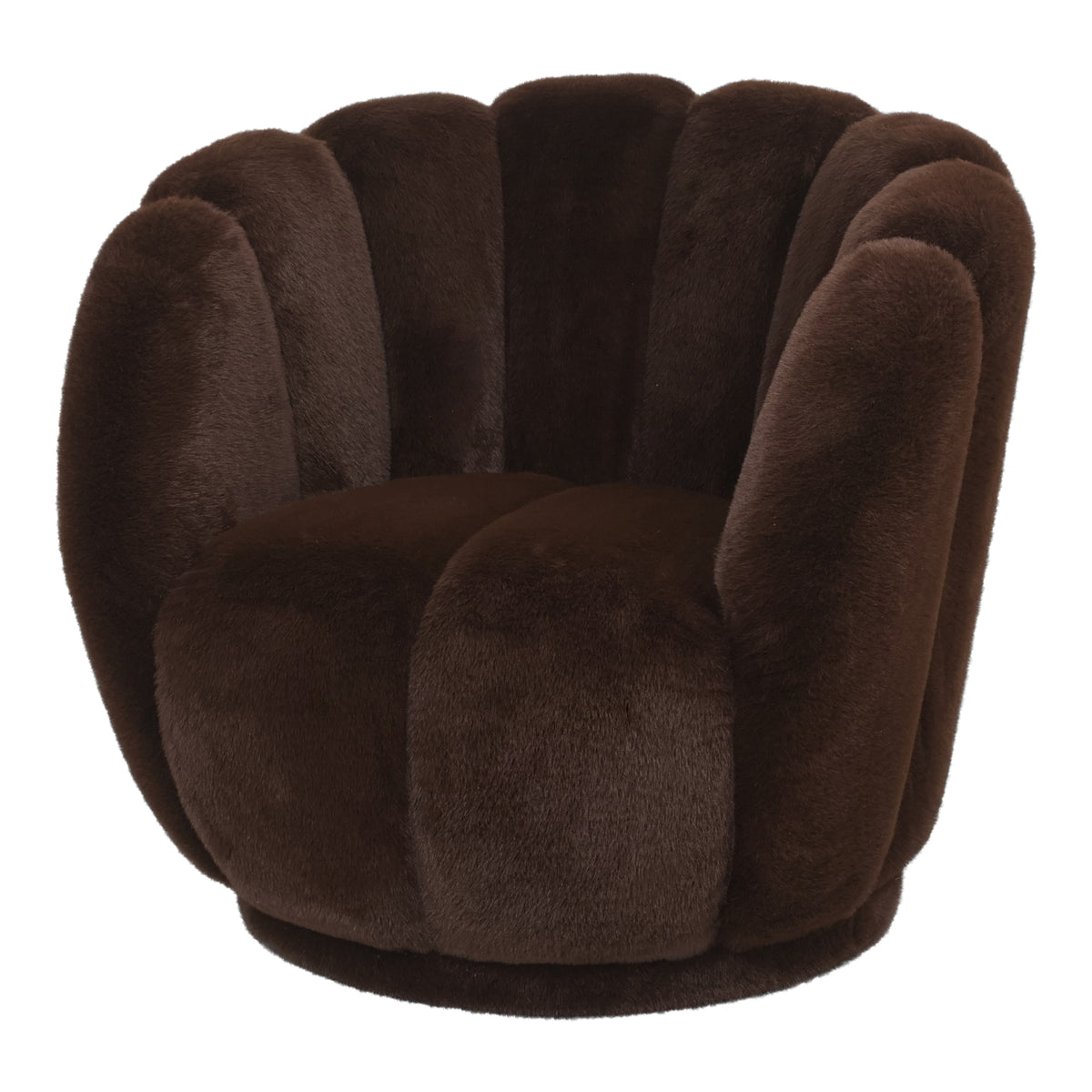 Furia Dark Brown lænestol, pels, PTMD