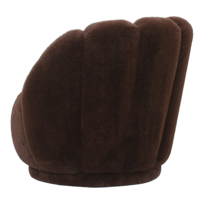 Furia Dark Brown lænestol, pels, PTMD