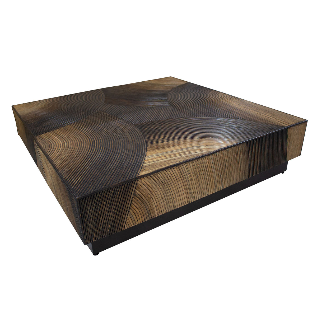 PTMD Casablanca Brun Sofabord Firkantet 120x120cm