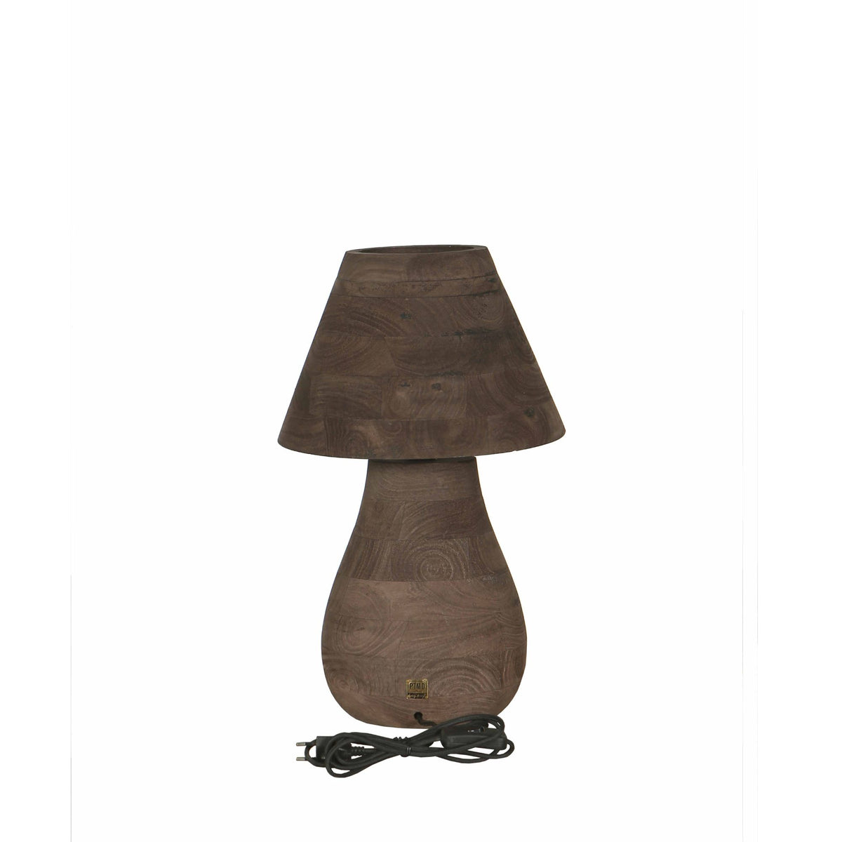 Bordlampe Peake brun mangotræ small PTMD