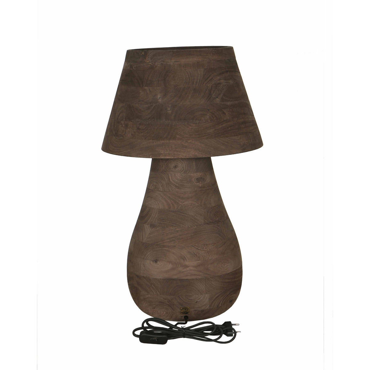 Bordlampe Peake brun mangotræ stor PTMD