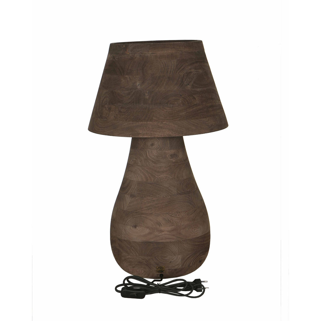 Bordlampe Peake brun mangotræ stor PTMD