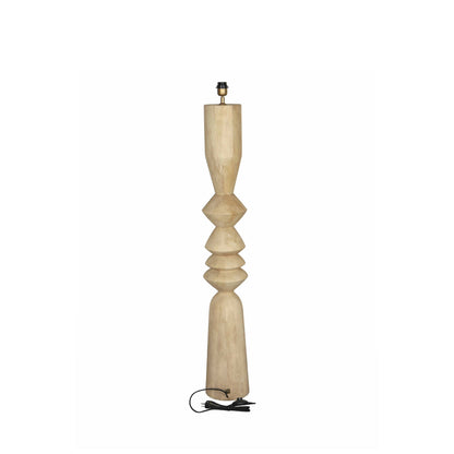 Gulvlampe Elaine Mango-træ Rund H130 cm PTMD