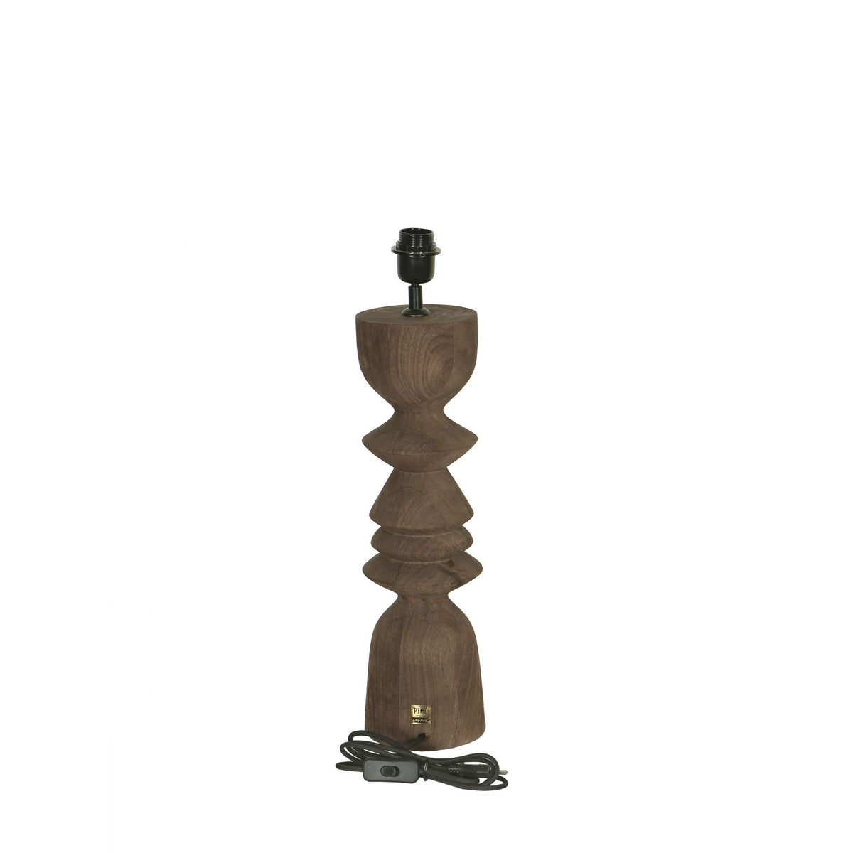 Bordlampe Elaine Brun Mangotræ Rund fod PTMD