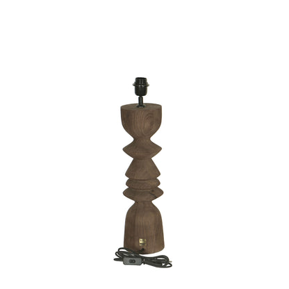 Bordlampe Elaine Brun Mangotræ Rund fod PTMD