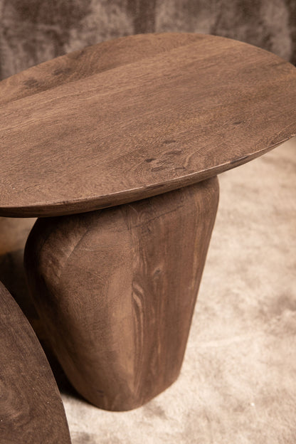 Harshad sidebord i mangotræ med naturlig finish, PTMD