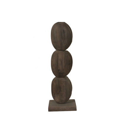 Kodey Brown statue formet som en cirkel i mangotræ PTMD