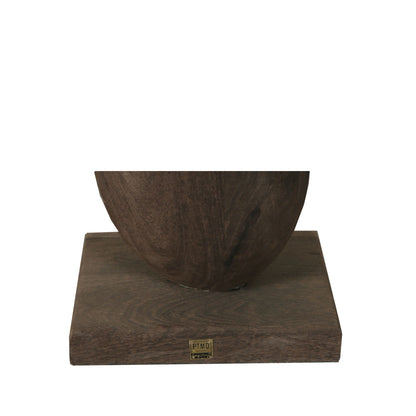 Kodey Brown statue formet som en cirkel i mangotræ PTMD