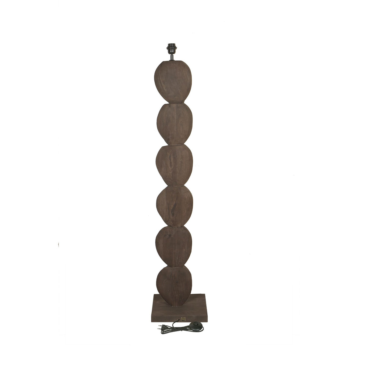 Gulvlampe Kodey Brown med fod i mangotræ fra PTMD