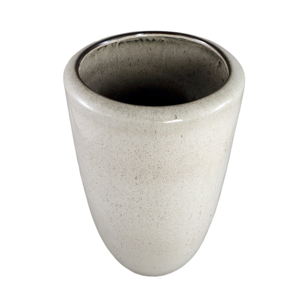 Kyleigh beige rund keramikkrukke, glat, høj, 35 × 58 cm, PTMD
