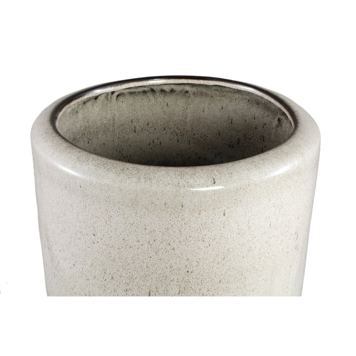 Kyleigh beige rund keramikkrukke, glat, høj, 35 × 58 cm, PTMD