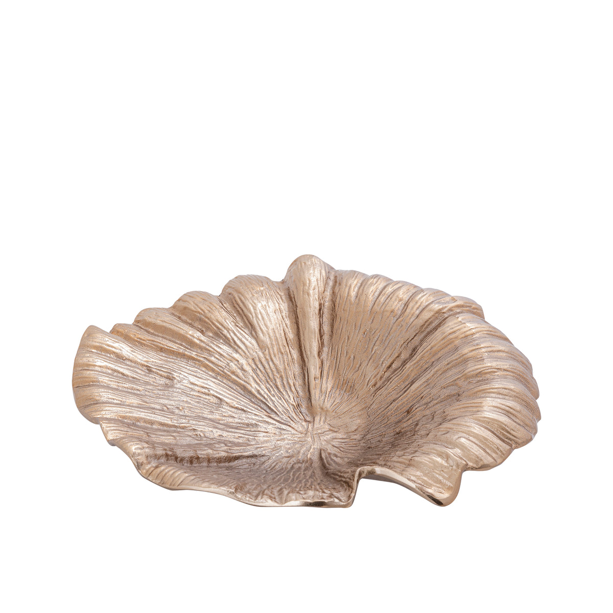 Skål Losh BrownGold Alu Wavy Leaf Oval PTMD