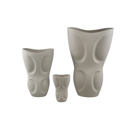 Dayna grå oval keramisk vase Large PTMD