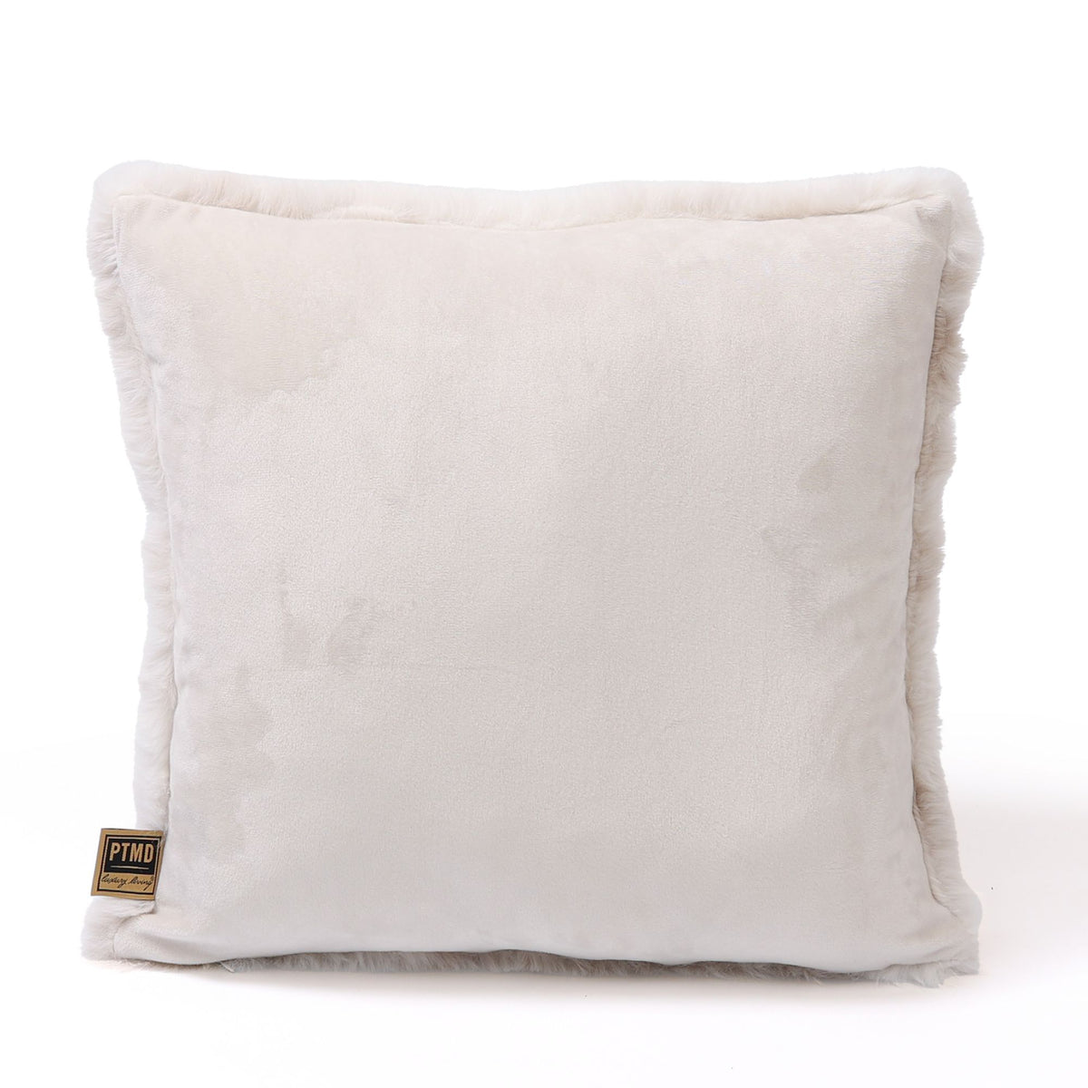 Linde-pude, offwhite fløjl, 45 x 45 cm, PTMD