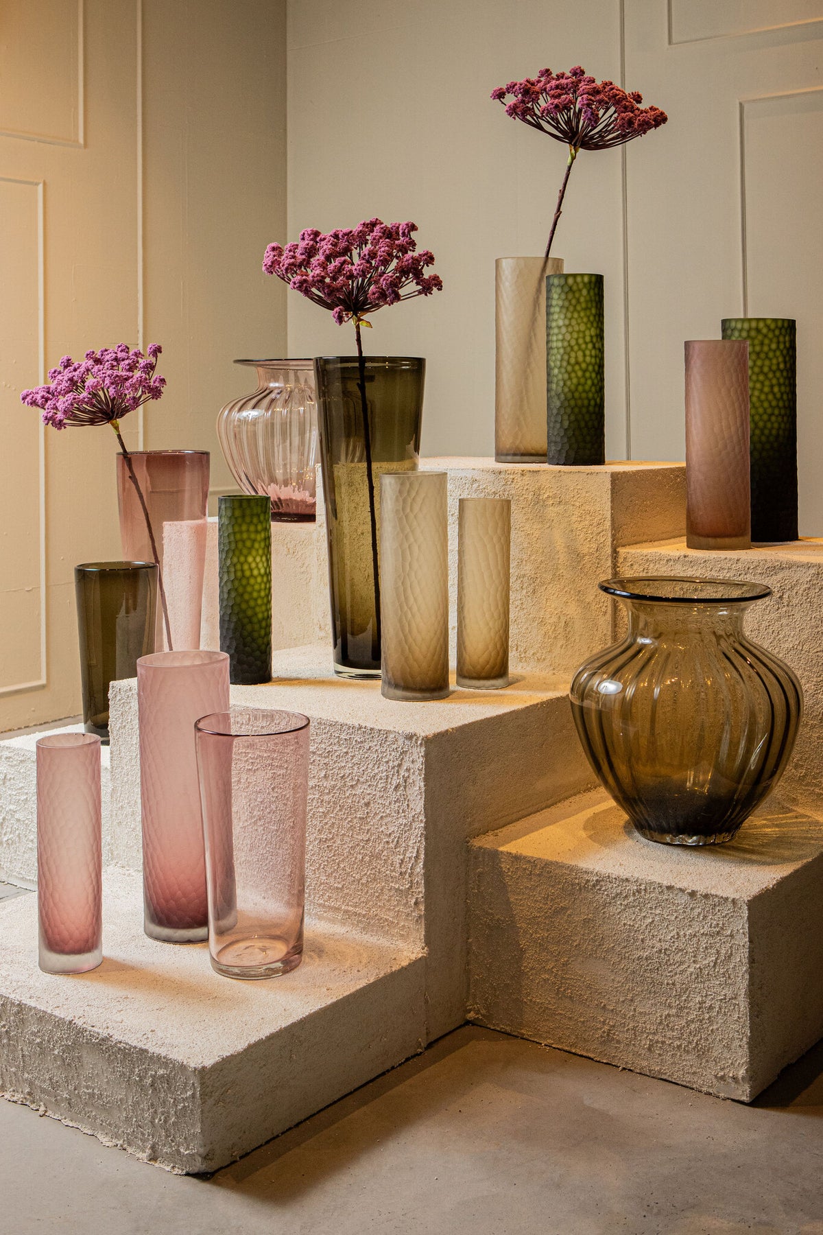 Vase Marlisha Teal Glas Stor Rund PTMD