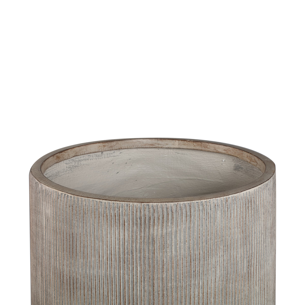 Olav Lysbrun Fiber Cement Pot Sæt Med 3 Lav PTMD