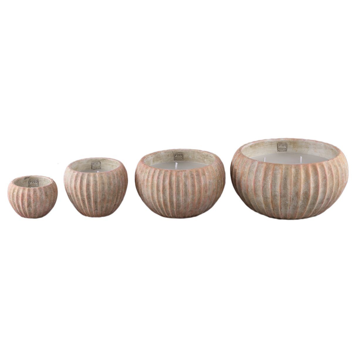 Udendørslys Elora brun cement rillet, medium PTMD