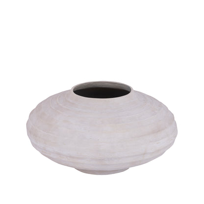 Pot Kody Beige Stone Wash i støbt aluminium med riller L PTMD