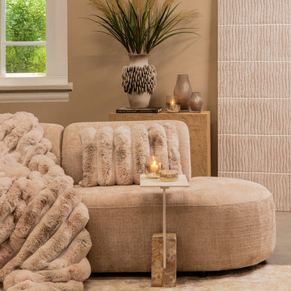 Sidebord Ebe Beige Marmor Rektangulært PTMD