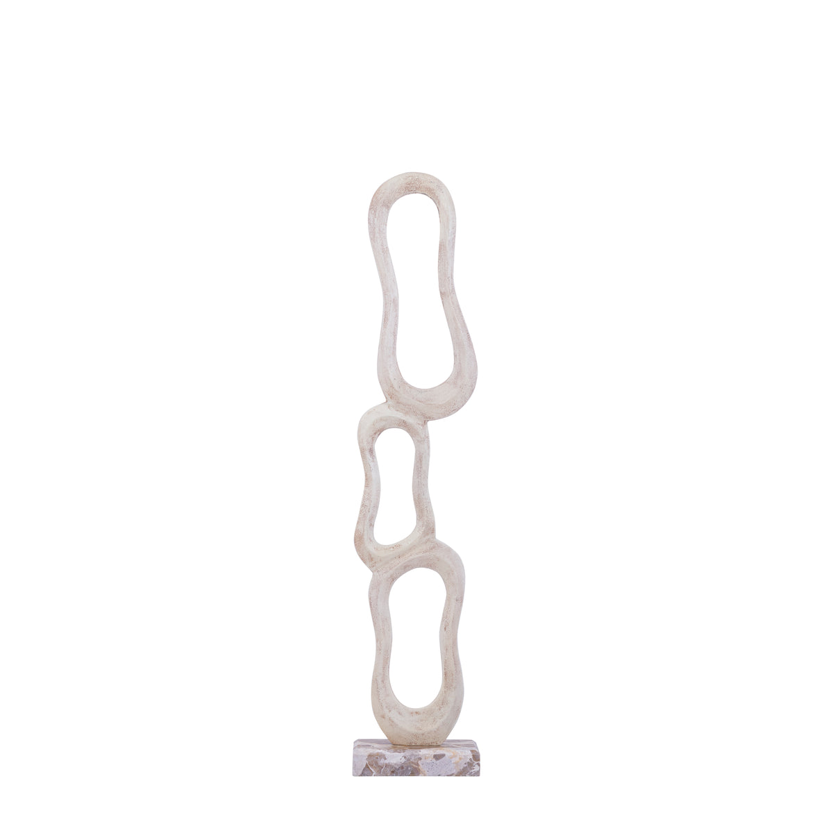 Figur Camare Abstrakt Design Støbt Aluminium Beige Medium PTMD