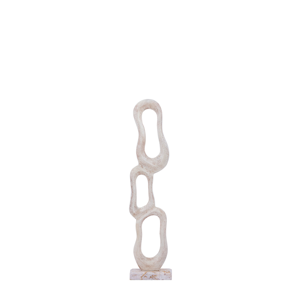 Billedramme Camare Abstract Design i støbt aluminium, beige, small, PTMD