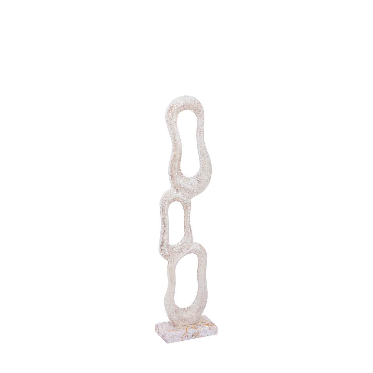 Billedramme Camare Abstract Design i støbt aluminium, beige, small, PTMD