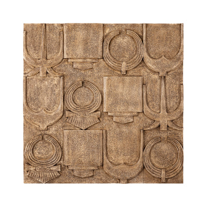 Saku Beige MDF Aancient Symbols Antik Vægpanel PTMD