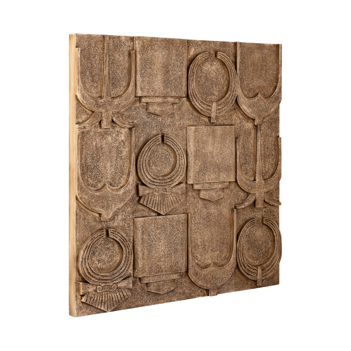 Saku Beige MDF Aancient Symbols Antik Vægpanel PTMD