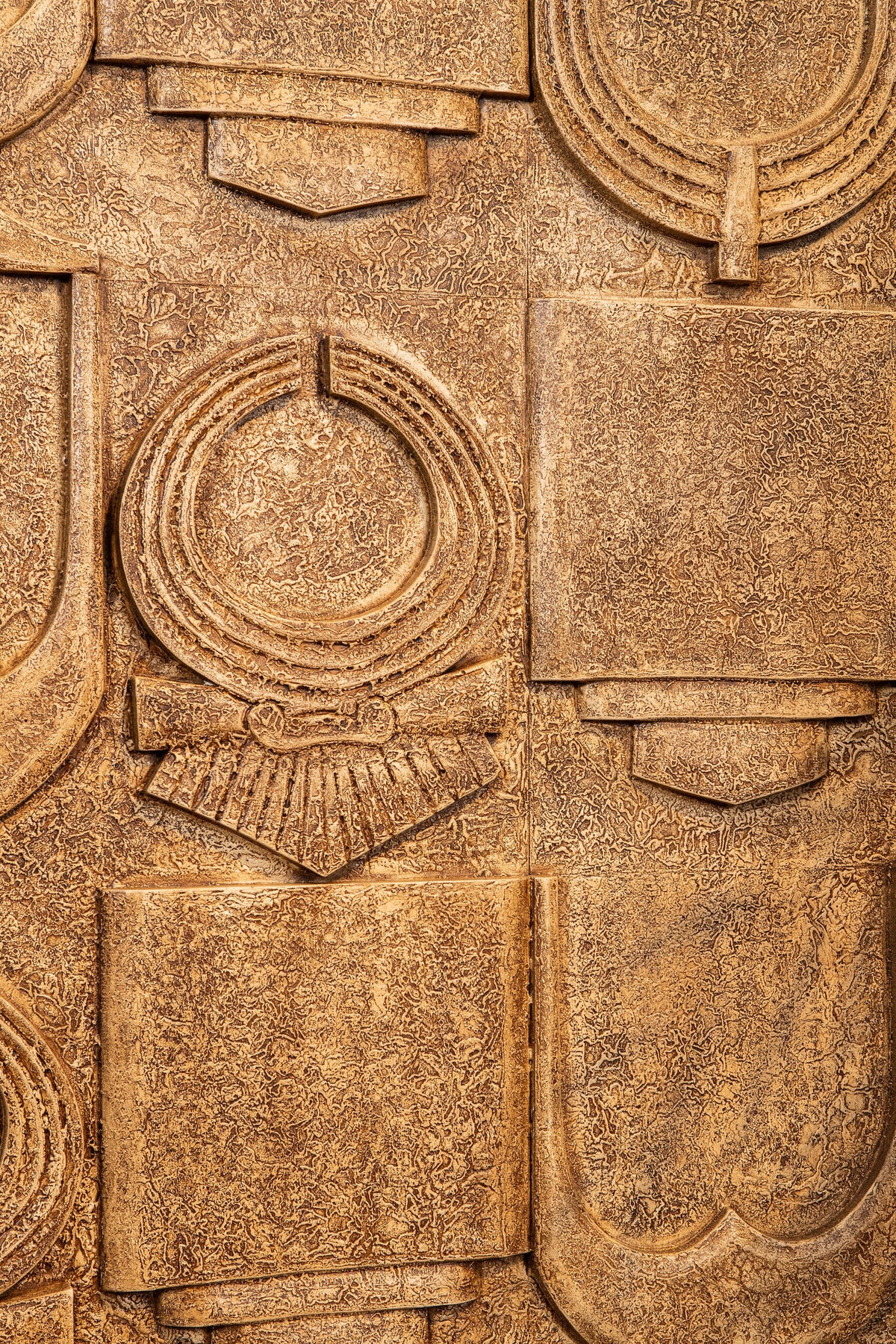 Saku Beige MDF Aancient Symbols Antik Vægpanel PTMD
