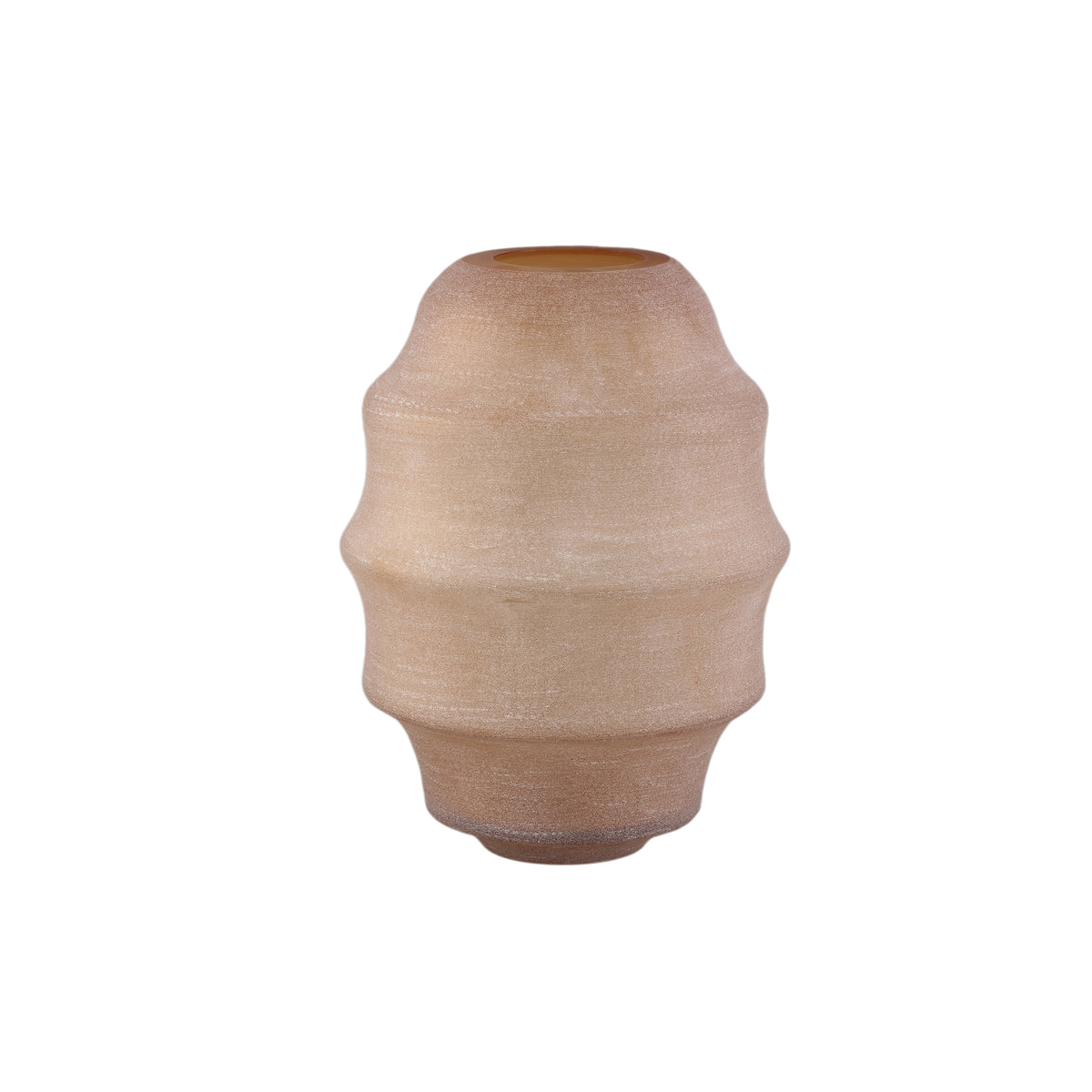 Elladie Amber Rund Glas Lagdelt Vase Høj PTMD