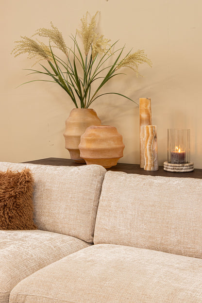Elladie Amber Rund Glas Lagdelt Vase Høj PTMD