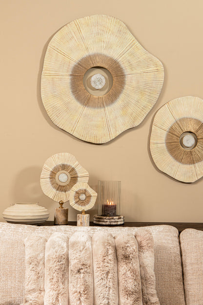 Kody Beige Stone Wash støbt aluminiumsribbet potte S PTMD