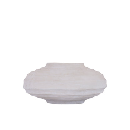 Kody Beige Stone Wash urtepotte i støbt aluminium med ribber M PTMD