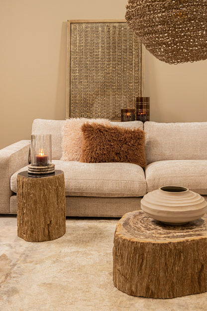 Kody Beige Stone Wash urtepotte i støbt aluminium med ribber M PTMD