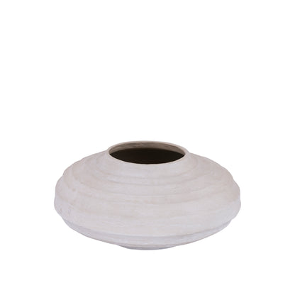 Kody Beige Stone Wash urtepotte i støbt aluminium med ribber M PTMD