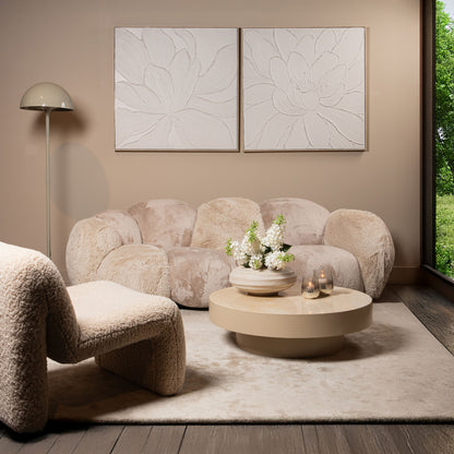 Kody Beige Stone Wash urtepotte i støbt aluminium med ribber M PTMD