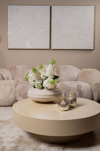 Kody Beige Stone Wash urtepotte i støbt aluminium med ribber M PTMD