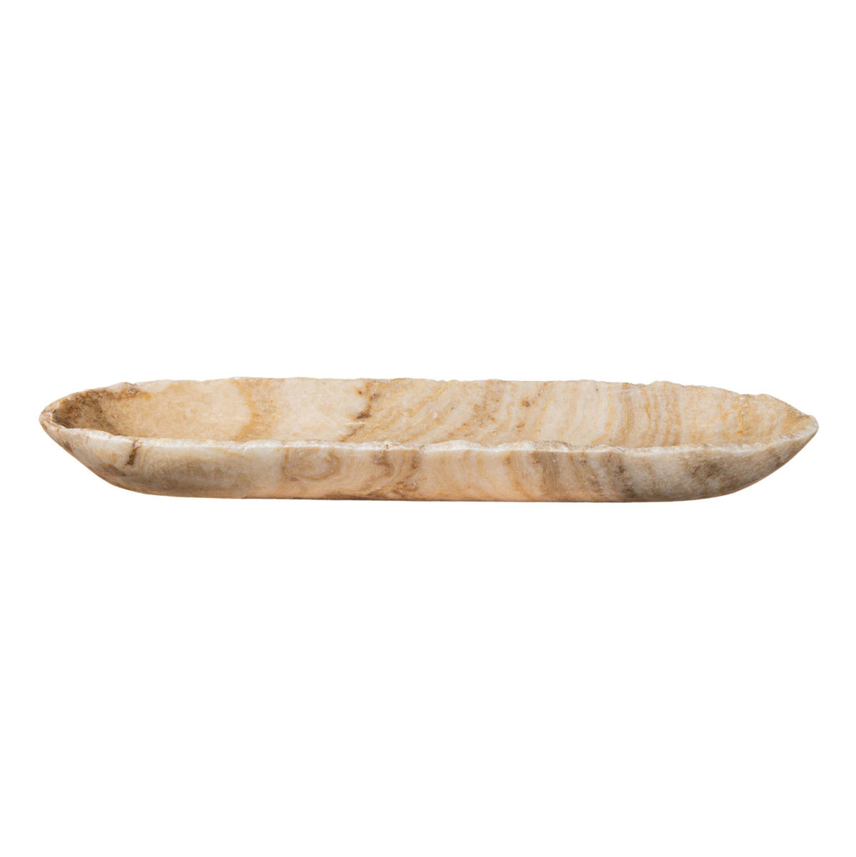 Draya Onyx White økologisk oval skål, stor PTMD