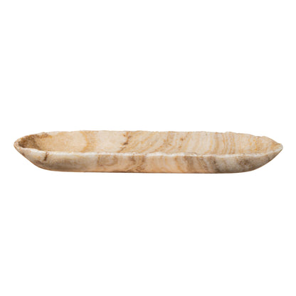 Draya Onyx White økologisk oval skål, stor PTMD
