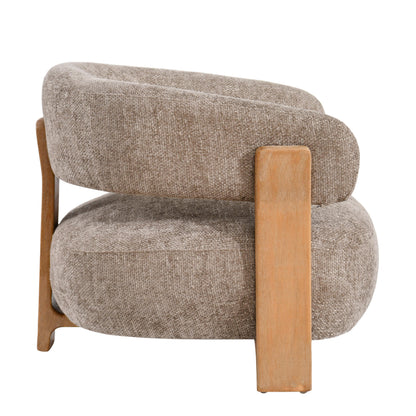 Mire Taupe Lænestol Legacy 3 Mink Gummitræ PTMD