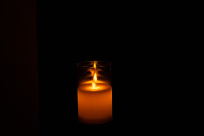 LED-lampe Blinkende Glas Guld Lille
