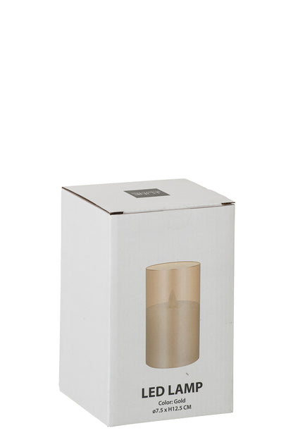 LED-lampe Blinkende Glas Guld Lille