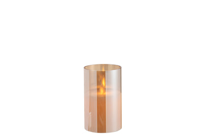 LED-lampe Blinkende Glas Guld Lille