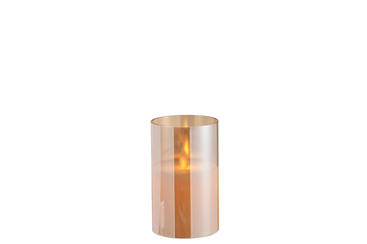 LED-lampe Blinkende Glas Guld Lille