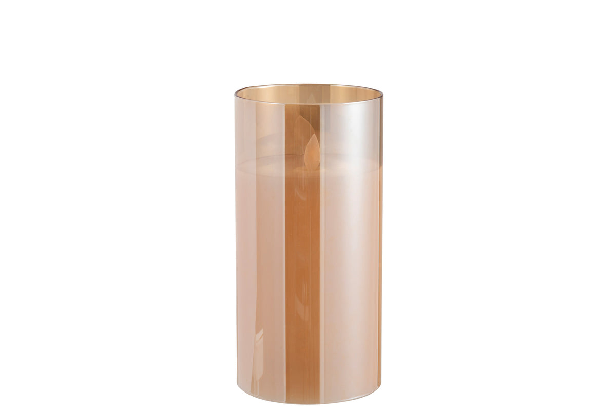 LED-lampe Blinkende Glas Guld Medium